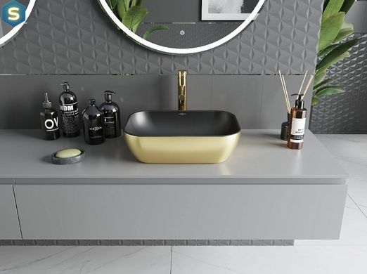 Умивальник Mexen Rita gold black matt накладний MEX-21084576, Золотий