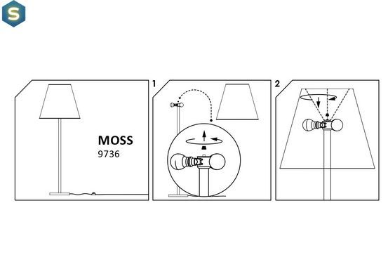 Торшер Nowodvorski 9736 Moss E27 3x60W IP20 Bl