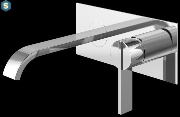 Змішувач для умивальника Kohlman Dexame chrome + BOX прихованого монтажу QW185D, Хром