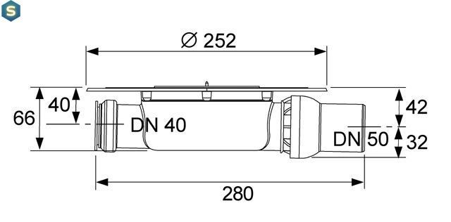 Душевой трап Tece DrainPoint S DN50 низкий 3601400
