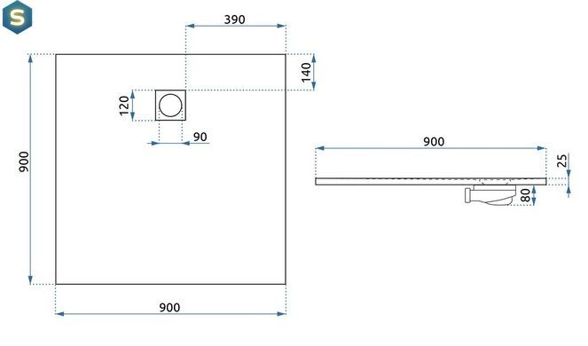 Душевой поддон Rea Magnum 90x90 white REA-K3338, Белый