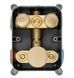 Душевая система Rea Lungo brushed gold c термостатом + BOX скрытого монтажа REA-P8551, Золотой