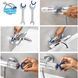 Набор смесителей Grohe Quickfix термостат для душа с душевым гарнитуром Precision Flow THM и смеситель для раковины StartEdge S-Size UA202503TE, Хром