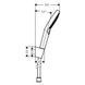 Душовий набір Hansgrohe Raindance Select S 120 Porter хром/білий 26721400