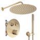 Душевая система Rea Lungo brushed gold c термостатом + BOX скрытого монтажа REA-P8551, Золотой