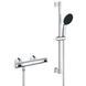 Набор смесителей Grohe Quickfix термостат для душа с душевым гарнитуром Precision Flow THM и смеситель для раковины StartEdge S-Size UA202503TE, Хром