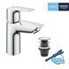 Набор смесителей Grohe Quickfix термостат для душа с душевым гарнитуром Precision Flow THM и смеситель для раковины StartEdge S-Size UA202503TE, Хром