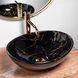 Умивальник Rea Sofia marble black накладний REA-U5611, Чорний/золото