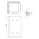 Душевая перегородка Qtap Walk-In Standard BLM201.C8 100х200 см, стекло Clear 8 мм, покрытие CalcLess, прозрачный, черный