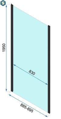 Душевая кабина Rea Rapid Slide 110x90 gold пристенная REA-KPL-09420, Золотой, Универсальная, прозрачный, золотой