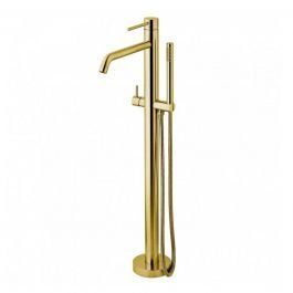 Смеситель для ванны напольный Paffoni Light honey gold brushed LIG032HGSP, Золотой