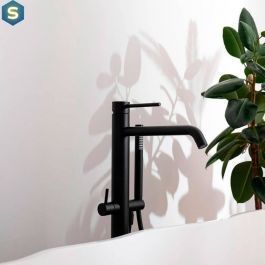 Змішувач для ванни на підлогу Paffoni Light black matt LIG032NO, Черный матовый