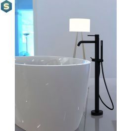 Змішувач для ванни на підлогу Paffoni Light black matt LIG032NO, Черный матовый