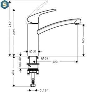 Смеситель для кухни Hansgrohe Focus E2 31806000