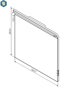 Зеркало настенное с LED-подсветкой и антизапотеванием Am.Pm Inspire 2.0 80 см M50AMOX0801SA