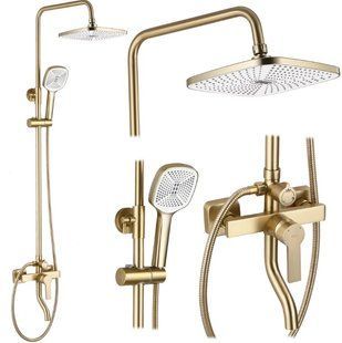 Душова система Rea Argus brushed gold з виливом REA-P7841, Золотий