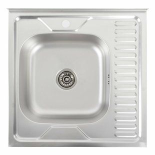 Кухонная мойка из нержавеющей стали Platinum декор 6060 L (0,7/160 мм), Decor