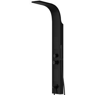 Душевая панель Corsan Festo black с изливом S046MBLW, Черный матовый