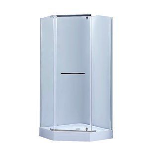 Душова кабіна Lidz Dozorca SC90x90.CRM.LOW.TR, скло прозоре 6 мм, Хром, Універсальна, прозорий