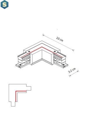З'єднувач Nowodvorski 8227 Ctls Power L Connector Wh
