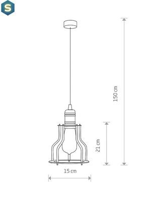 Подвесной светильник Nowodvorski 6336 Workshop E27 1x60W IP20 Bl