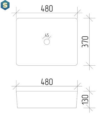 Умывальник VBI Asti M black onyx накладний VBI-013006, Черный матовый