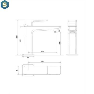 Змішувач для умивальника Omnires Parma white PM7410CRB, Білий