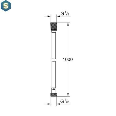 Шланг для душу Grohe VitalioFlex Silver TwistStop 1000 мм 22111000, Хром