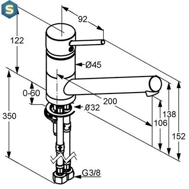 Смеситель для кухни Kludi Scope 339330575, Хром