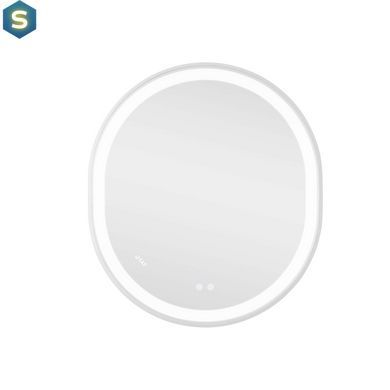 Зеркало Qtap Gemini 800х700 с LED-подсветкой Touch, с антизапотеванием, с диммером температуры цвета (3000-6500K) Reverse QT2578R8071W