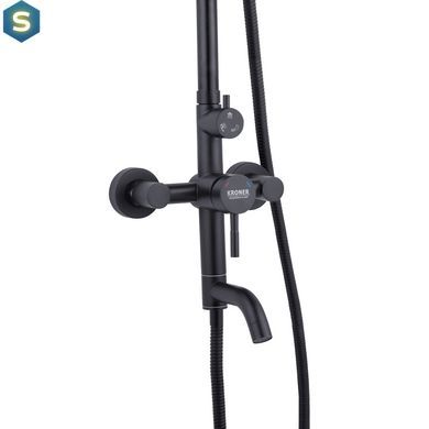 Душова система Kroner KRP Edelstahl Klassisch - SCH063 CV025650, Черный матовый