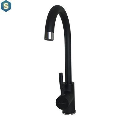 Змішувач для кухні Globus Lux Lazer GLLR-203S-BB, Чорний/золото