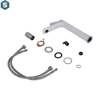 Смеситель для умывальника Qtap Presto высокий QTPRE269CRW45577 Chrome/White, Белый