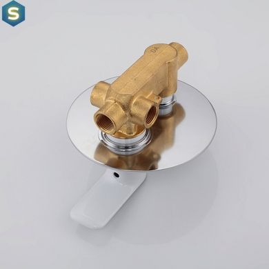 Душевая система скрытого монтажа Gappo G7148-8, излив - переключатель на лейку, 3-функции, белый/хром, Хром