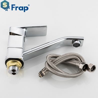 F4546 Змішувач для кухні короткий гусак гайка &Oslash;35 Frap 1/10, Хром