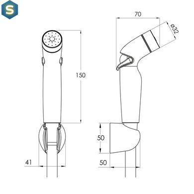 Гарнитур гигиенический хром Imprese B70314, Хром