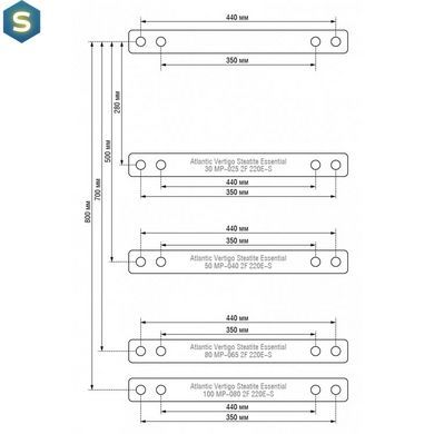 Бойлер Atlantic Vertigo Steatite Essential 80 MP-065 2F 220E-S (1500W)