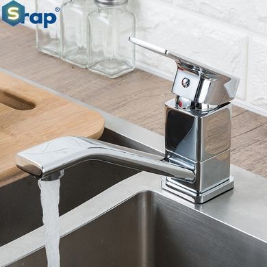 F4546 Змішувач для кухні короткий гусак гайка &Oslash;35 Frap 1/10, Хром