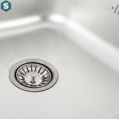 Кухонна мийка з нержавіючої сталі Platinum декор 6060 L (0,7/160 мм), Decor