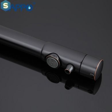 Смеситель для кухни с подключением фильтра черный шпилька &Oslash;35 Gappo 1/8 G4390-10, Черный матовый