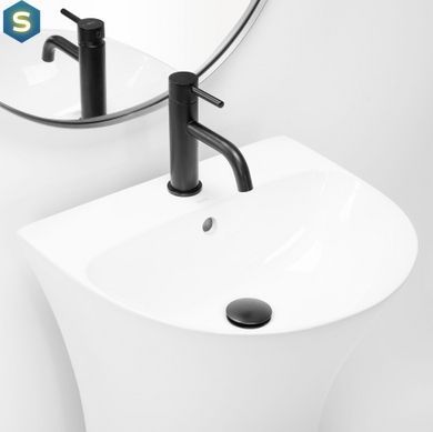 Умивальник Rea Rita slim монолітний білий REA-U9901, Білий
