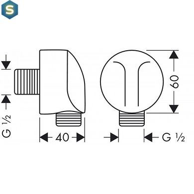 Шлангове під'єднання Hansgrohe FixFit E без зворотного клапана Polished Gold Optic 27454990