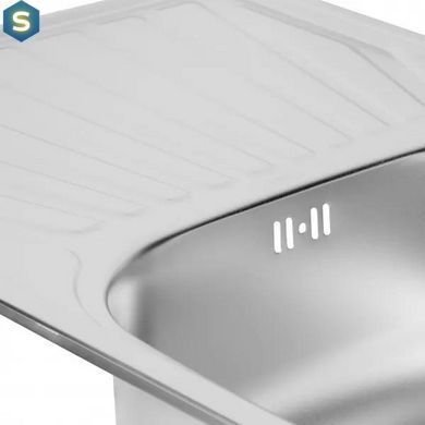 Кухонна мийка 780x480x180 мм + сифон Wezer 7848(08) Satin, Satin