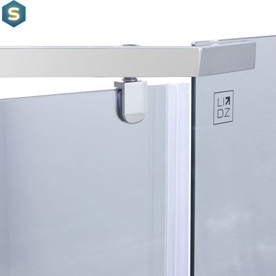 Душова кабіна Lidz Dozorca SC90x90.CRM.LOW.TR, скло прозоре 6 мм, Хром, Універсальна, прозорий