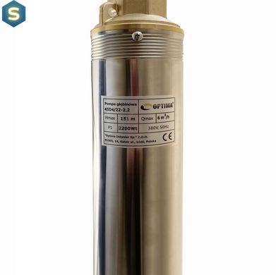 Насос скважинный с повышенной уст-тью к песку Optima 4SD 4/22 2,2 кВт 151м 3-х фазный