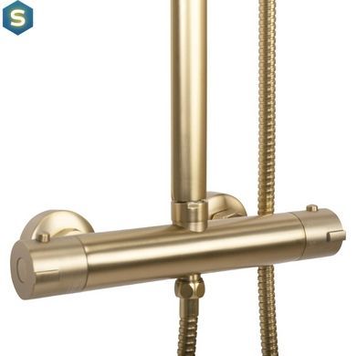 Душевая система Rea Tom brushed gold с термостатом REA-P5004, Золотой