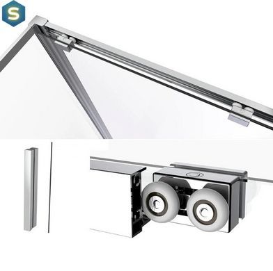 Душевая кабина Dusel DSL194 Chrome 1000x1000x1900, Хром, прозрачный, хром, 100x100