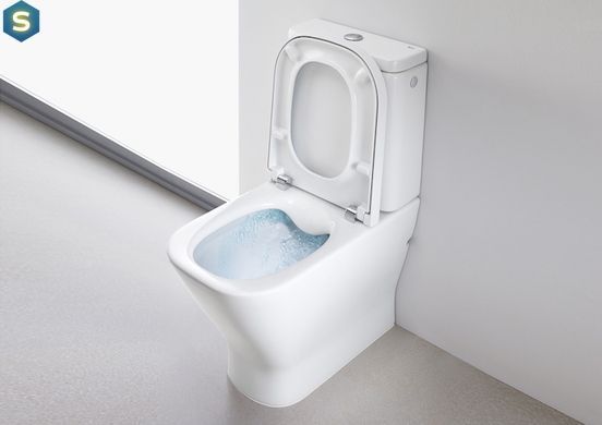 Унитаз-компакт Roca Gap Clean Rim A34D738000 с сидением Soft Close, Белый