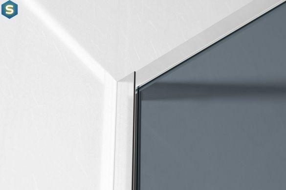 Душевая стенка Imprese Walk-In с профилем и держателем, 110x200 см, стекло тонированое хром s09111001GR, тонированный, хром