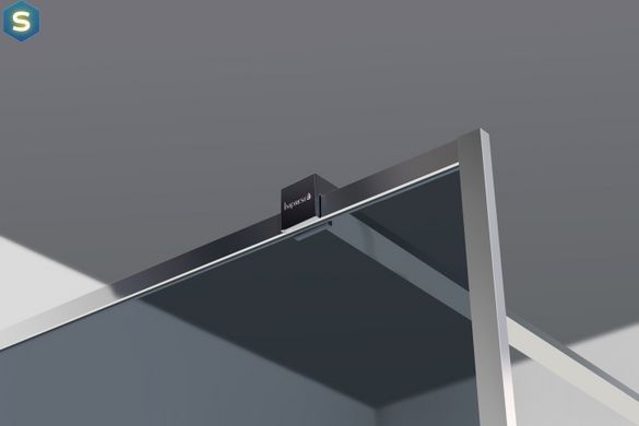 Душевая стенка Imprese Walk-In с профилем и держателем, 110x200 см, стекло тонированое хром s09111001GR, тонированный, хром
